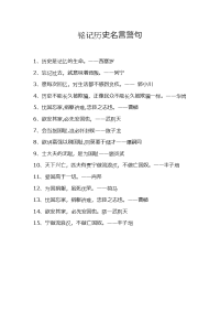 铭记历史名言警句.docx