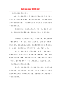 我的父亲500字初中作文