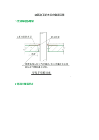 建筑施工防水节点做法详图