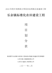 2010年度中央财政小型农田水利重点县建设工程