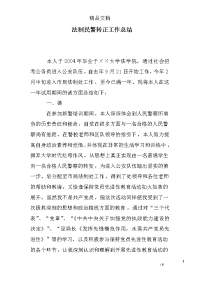 法制民警转正工作总结