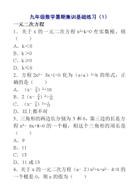 初中数学复习 弯道超车练习901