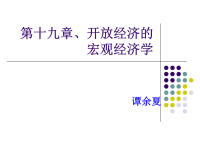 货币经济学-开放经济的宏观经济学