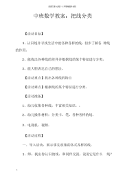 中班数学教案把线分类