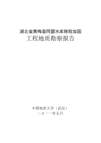 湖北省黄梅县同盟水库除险加固工程地质勘察报告