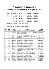 产业经济学、数量经济学专业