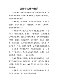 满分作文佳句摘录.docx