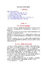 初中历史中考复习提纲