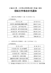 石城县大塘、大昌坝水库除险加固工程施工招标