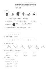 大班数学期中试卷