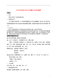 2013高考英语 核心考点曝光 高考压轴题
