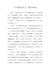 小升初满分作文：我的好朋友.docx