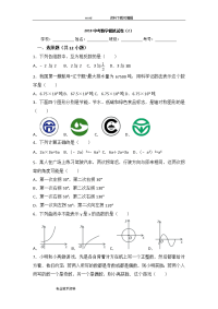 2018年初中数学中考模拟试卷