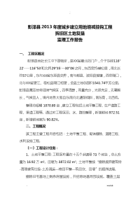 增减挂钩监理工作报告