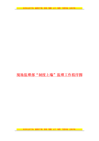 现场监理部“制度上墙”监理工作程序图