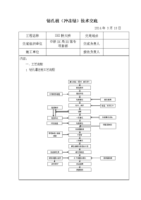 冲击钻施工技术交底表