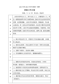 铜仁市第八小学六（2）班级工作计划表.doc