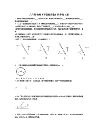 初中物理平面镜成像练习及答案