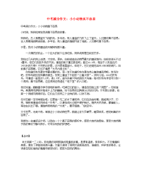 中考语文满分作文小携物真不容易