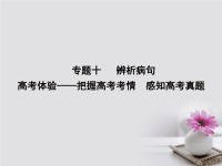高考语文大一轮复习专题十辨析蹭高考体验_把握高考考情感知高考真题课件
