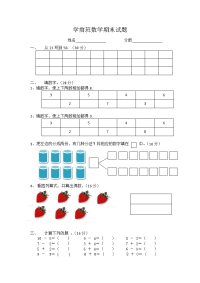 学前班数学期末试题