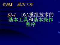 高中生物基因工程ppt课件资料