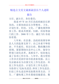 副县长个人述职报告