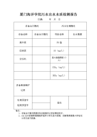 污水处理检测报告(空白页)