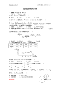 初中数学综合练习题