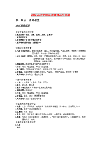 2012高考文综高考地理高分突破