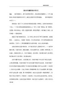 追求卓越的初中作文