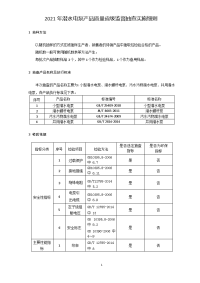 2021年潜水电泵产品质量省级监督抽查实施细则