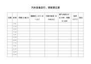 污水处理消毒登记表