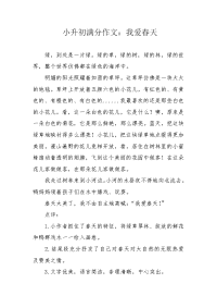 小升初满分作文：我爱春天.docx