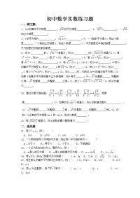 初中数学实数练习题