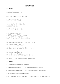 初中数学因式分解练习题