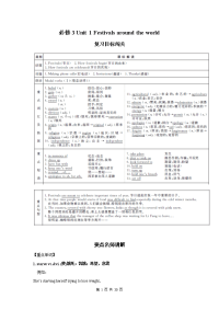 高中英语复习资料-必修3unit1festivalsaroundtheworld