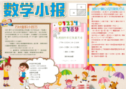 小报：数学小报word电子小报手抄报模板 (6).docx