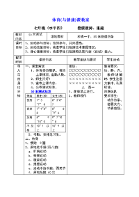 初中体育课教案50米测试