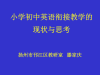 小学初中英语衔接教学的