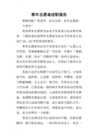 青年志愿者的述职报告