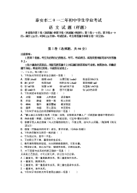 初中语文中考试题
