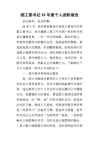 团工委书记某年度个人述职报告