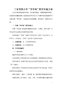 丁家营镇小学导学案实施方案