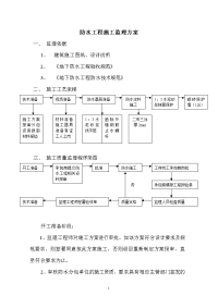 防水监理方案