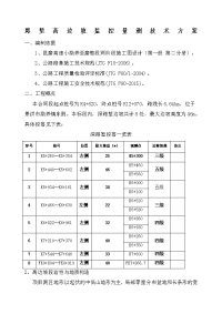 路堑高边坡监测方案