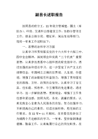 副县长的述职报告