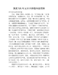 欢度xx年元旦手抄报内容资料.doc