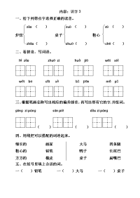 识字3练习与测试