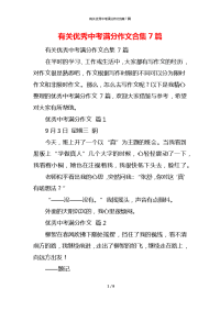 有关优秀中考满分作文合集7篇